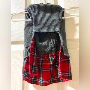 Small plaid dog dress